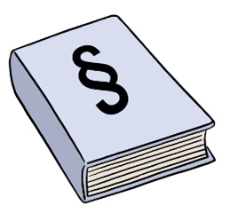 Symbolzeichnung eines Gesetzbuches